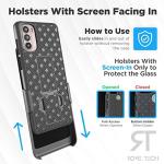 Designed for Motorola Edge Plus 2022 / Plus 5G UW/Edge Pro 30 - XT22011 Case with Belt Clip Holster - Kickstand Cover Phone Case - Black