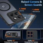 For Motorola Edge 2025 Case, Magnetic [38 N52 Magnets] Military Grade Drop Protection moto edge 2025 case - Raised Camera Lips Slim Matte Anti-Slip Phone Cover Case For Motorola Edge 2025, Black