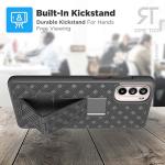 Designed for Motorola Edge Plus 2022 / Plus 5G UW/Edge Pro 30 - XT22011 Case with Belt Clip Holster - Kickstand Cover Phone Case - Black