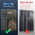 For Motorola Edge 2025 Case, Magnetic [38 N52 Magnets] Military Grade Drop Protection moto edge 2025 case - Raised Camera Lips Slim Matte Anti-Slip Phone Cover Case For Motorola Edge 2025, Black