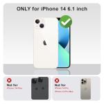 Yeddabox for iPhone 14 Case Cute Striped Phone Case Soft TPU Slim Shockproof Phone Cover for Women Girls, Blue and White