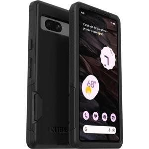 OtterBox Commuter Case for Google Pixel 7a, Shockproof, Drop Proof, Rugged, Protective Case, 3X Tested to Military Standard, Antimicrobial Protection, Black