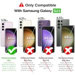 Rayboen for Samsung Galaxy S23 Case Magnetic, [Compatible with Magsafe] Protective Skin Feel Matte Phone Cover for Samsung S23 with Semi-Clear Hard Back & Soft Edge, Matte Purple