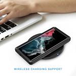 Lanhiem for Samsung Galaxy S22 Ultra Case, IP68 Waterproof Dustproof with Built-in Screen Protector, Heavy Duty Full Body Protective Phone Case for Samsung S22 Ultra 5G, Black/Clear