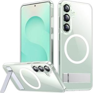 SPIDERCASE Only for Samsung Galaxy S25 Plus Case, Magnetic with [3 Stand Ways][ Military Grade Drop Protection] with Invisible Stand Shockproof Slim Case Just for Samsung Galaxy S25 Plus 6.7", Clear