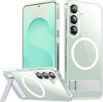 SPIDERCASE Only for Samsung Galaxy S25 Plus Case, Magnetic with [3 Stand Ways][ Military Grade Drop Protection] with Invisible Stand Shockproof Slim Case Just for Samsung Galaxy S25 Plus 6.7", Clear