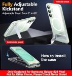 SPIDERCASE Only for Samsung Galaxy S25 Plus Case, Magnetic with [3 Stand Ways][ Military Grade Drop Protection] with Invisible Stand Shockproof Slim Case Just for Samsung Galaxy S25 Plus 6.7", Clear