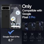 JETech Magnetic Case for Google Pixel 8 Pro 6.7-Inch 2023, Compatible with MagSafe, Translucent Matte Back Shockproof Phone Cover (Obsidian)