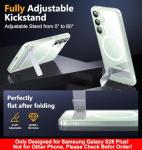 SPIDERCASE Only for Samsung Galaxy S25 Plus Case, Magnetic with [3 Stand Ways][ Military Grade Drop Protection] with Invisible Stand Shockproof Slim Case Just for Samsung Galaxy S25 Plus 6.7", Clear