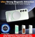 SPIDERCASE Only for Samsung Galaxy S25 Plus Case, Magnetic with [3 Stand Ways][ Military Grade Drop Protection] with Invisible Stand Shockproof Slim Case Just for Samsung Galaxy S25 Plus 6.7", Clear