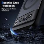 JETech Magnetic Case for Google Pixel 8 Pro 6.7-Inch 2023, Compatible with MagSafe, Translucent Matte Back Shockproof Phone Cover (Obsidian)