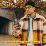 Lanhiem for Samsung Galaxy A25 5G Phone Case, IP68 Waterproof Dustproof, Built-in Screen Protector, Rugged Full Body Shockproof Protective Cover for Samsung A25 5G /4G 6.5", Black/Clear