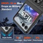 ATUMP for Motorola Razr 2024 Case/Razr 2025 Case[Not Fit Razr Plus 2024], Heavy Duty Shockproof with 360° Rotation Metal Kickstand [Military Grade] Protective Case for Moto Razr 2024/2025, Black