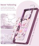 DagoRoo for Motorola Moto G Power 5G 2025 Case+Tempered Glass Screen Protector, Military Grade Protective Slim Soft TPU+Hard PC,Girls Women Crystal Clear Flower Pattern Case Cover (Floral)