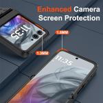 ATUMP for Motorola Razr 2024 Case/Razr 2025 Case[Not Fit Razr Plus 2024], Heavy Duty Shockproof with 360° Rotation Metal Kickstand [Military Grade] Protective Case for Moto Razr 2024/2025, Black