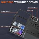 ATUMP for Motorola Razr 2024 Case/Razr 2025 Case[Not Fit Razr Plus 2024], Heavy Duty Shockproof with 360° Rotation Metal Kickstand [Military Grade] Protective Case for Moto Razr 2024/2025, Black