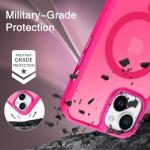 BENTOBEN for iPhone 15 Case, Magnetic iPhone15 Phone Case Compatible with MagSafe, Translucent Matte Magnetic Cover Shockproof Women Girl Protective Cute Case for iPhone 15 6.1", Hot Pink