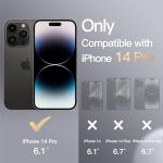 JETech Silicone Case for iPhone 14 Pro 6.1-Inch, Silky-Soft Touch Full-Body Protective Phone Case, Shockproof Cover with Microfiber Lining (Black)