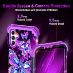 Miqala for Galaxy A16 5G Case,Glow in The Dark Three Layer Heavy Duty Shockproof Full Protection Hard Plastic Bumper+Soft Silicone Protective Case for Samsung Galaxy A16 5G 6.7 inch,Purple