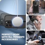 TIESZEN for iPhone 15 Pro Max Case, Compatible with MagSafe, Built-in Privacy Screen Protector and Camera Protection, Anti Spy Full Body Dustproof Shockproof Hard Phone Case 6.7", Black