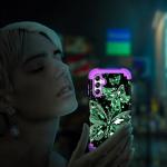 Miqala for Galaxy A16 5G Case,Glow in The Dark Three Layer Heavy Duty Shockproof Full Protection Hard Plastic Bumper+Soft Silicone Protective Case for Samsung Galaxy A16 5G 6.7 inch,Purple