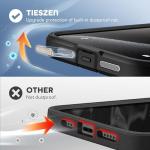 TIESZEN for iPhone 15 Pro Max Case, Compatible with MagSafe, Built-in Privacy Screen Protector and Camera Protection, Anti Spy Full Body Dustproof Shockproof Hard Phone Case 6.7", Black