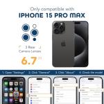 TIESZEN for iPhone 15 Pro Max Case, Compatible with MagSafe, Built-in Privacy Screen Protector and Camera Protection, Anti Spy Full Body Dustproof Shockproof Hard Phone Case 6.7", Black