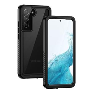 Lanhiem for Samsung Galaxy S22 Case, IP68 Waterproof Dustproof with Built-in Screen Protector, Heavy Duty Full Body Protective Phone Case for Samsung S22 5G, Black/Clear