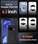 SPIDERCASE Magnetic for Google Pixel 9A Case, Military Grade Drop Protection Slim Translucent Matte Shockproof Anti-Fingerprint Phone Case for Pixel 9A, Black