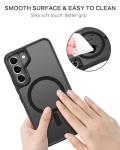 BENTOBEN for Samsung Galaxy S22 Case, S22 Magnetic Case [Compatible with MagSafe] Translucent Matte Slim Shockproof Women Men Protective Case Cover for Samsung S22 6.1", Black