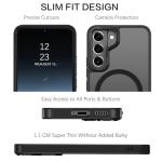 BENTOBEN for Samsung Galaxy S22 Case, S22 Magnetic Case [Compatible with MagSafe] Translucent Matte Slim Shockproof Women Men Protective Case Cover for Samsung S22 6.1", Black