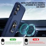 for Samsung Galaxy A36 5G Phone Case [15 FT Military Grade Drop Protection] with 2x Tempered Glass Screen Protector, Heavy-Duty Shockproof Magnetic Kickstand Case for Samsung Galaxy A36 5G (Dark Blue)