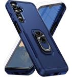 for Samsung Galaxy A16 5G Phone Case [15 FT Military Grade Drop Protection] with 2X Tempered Glass Screen Protector, Heavy-Duty Shockproof Magnetic Kickstand Case for Samsung Galaxy A16 5G (Dark Blue)
