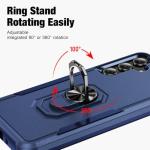 for Samsung Galaxy A36 5G Phone Case [15 FT Military Grade Drop Protection] with 2x Tempered Glass Screen Protector, Heavy-Duty Shockproof Magnetic Kickstand Case for Samsung Galaxy A36 5G (Dark Blue)