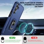 for Samsung Galaxy A16 5G Phone Case [15 FT Military Grade Drop Protection] with 2X Tempered Glass Screen Protector, Heavy-Duty Shockproof Magnetic Kickstand Case for Samsung Galaxy A16 5G (Dark Blue)