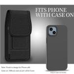 CoverON Holster for Motorola Moto G Power/G Play/Moto G 5G/ G Pure/Moto One 5G Plus/ G05 G15 E15 G100 Cell Phone Case Belt Clip Carabiner Card ID Holder Nylon Pouch Bag (Fits Otterbox or Case on)