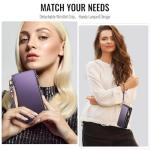 Defencase Compatible with Moto G - 2025 Case, RFID Blocking Wallet Case for Motorola Moto G 5G 2025 PU Leather Magnetic Flip Wrist Strap Zipper Card Holder Phone Cases for Women and Men, Purple