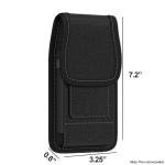 CoverON Holster for Motorola Moto G Power/G Play/Moto G 5G/ G Pure/Moto One 5G Plus/ G05 G15 E15 G100 Cell Phone Case Belt Clip Carabiner Card ID Holder Nylon Pouch Bag (Fits Otterbox or Case on)