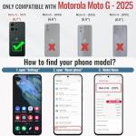 Defencase Compatible with Moto G - 2025 Case, RFID Blocking Wallet Case for Motorola Moto G 5G 2025 PU Leather Magnetic Flip Wrist Strap Zipper Card Holder Phone Cases for Women and Men, Purple