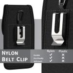 CoverON Holster for Motorola Moto G Power/G Play/Moto G 5G/ G Pure/Moto One 5G Plus/ G05 G15 E15 G100 Cell Phone Case Belt Clip Carabiner Card ID Holder Nylon Pouch Bag (Fits Otterbox or Case on)