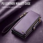 Defencase Compatible with Moto G - 2025 Case, RFID Blocking Wallet Case for Motorola Moto G 5G 2025 PU Leather Magnetic Flip Wrist Strap Zipper Card Holder Phone Cases for Women and Men, Purple