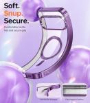 Meifigno Designed for Google Pixel 10/10 Pro Case 6.3", [Glitter Card & Wrist Strap][Compatible with MagSafe] Transparent Back and Electroplated Edges for Pixel 10 Pro Case/Pixel 10 Case, Purple