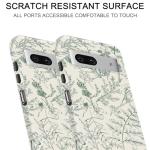 Obbii Compatible with Google Pixel 7a Case, 2 in 1 Slim Heavy Duty Protection Hybrid Hard PC Soft Silicone Rugged Bumper Antiscratch Protective Case for Google Pixel 7a 6.1 Inch (Green Floral)