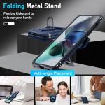 Janmitta Compatible with Moto Razr 2024/2025 Case,Razr+ Plus 2024/2025 Case with Lanyard+Hinge Protection+Finger Ring Holder Kickstand,Dual-Layer Full Body Protective Shockproof Phone Cover,Blue