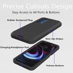 TIOZOLY Heavy Duty Defender Case for Motorola Moto Edge 2021/5G UW, Black, Rugged, Shockproof, Dustproof, 3 in 1 Design, Military Grade Protection