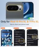 FNTCASE for Google Pixel 10 Pro XL Case: for Pixel 9 Pro XL Case | Magnetic Matte Shockproof Rugged Translucent Phone Cover - Military Grade Drop Proof Sturdy Slim Protective Cases (6.8 inch/Black)