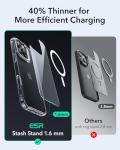 ESR for iPhone 16 Pro Max Case, Compatible with MagSafe, Military-Grade Protective Case, Built-in Stash Stand Phone Case, Scratch-Resistant Back Cover, Classic Series, Clear