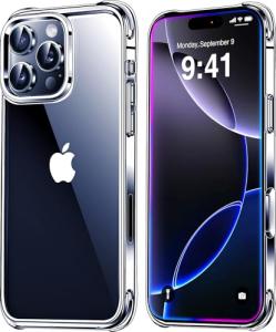 Mkeke for iPhone 16 Pro Case Clear [Not-Yellowing] [Military-Grade Drop Protection] Shockproof Protective Clear iPhone 16 Pro Case Phone Bumper for Apple 6.3 inch 2024