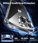 Mkeke for iPhone 16 Pro Case Clear [Not-Yellowing] [Military-Grade Drop Protection] Shockproof Protective Clear iPhone 16 Pro Case Phone Bumper for Apple 6.3 inch 2024