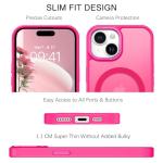 BENTOBEN Magnetic for iPhone 15 Plus Case, iPhone15Plus Phone Case Compatible with MagSafe, Translucent Matte Protective Cover Shockproof Women Girl Cute Case for iPhone 15Plus 6.7", Hot Pink
